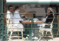 PREMIUM EXCLUSIVE: *PREMIUM-EXCLUSIVE* *MUST CALL FOR FEES*?It's Family Time for the American actress Anne Hathaway relaxing after filming 'The Devil Wears Prada 2' out in Portofino.