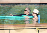 PREMIUM EXCLUSIVE: *PREMIUM-EXCLUSIVE* *MUST CALL FOR FEES*?It's Family Time for the American actress Anne Hathaway relaxing after filming 'The Devil Wears Prada 2' out in Portofino.