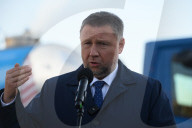 Polish Interior Minister Holds Press Briefing With Warsaw's Mayor Rafal Trzaskowski.