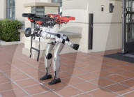 Drone launching robot