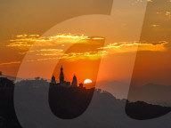 Sunrise Over The City Of Kathmandu, Nepal
