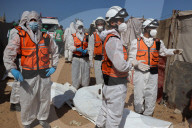 Bodies of Unidentified Palestinians Buried in Mass Grave in Deir Al-Balah, Gaza