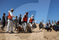 Bodies of Unidentified Palestinians Buried in Mass Grave in Deir Al-Balah, Gaza