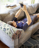 Heavyweight steel phone case to deter use