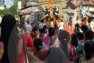 Goddess Kali worshiped at Diwali