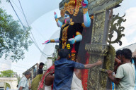 Goddess Kali worshiped at Diwali