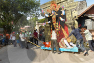 Goddess Kali worshiped at Diwali