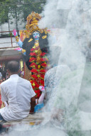 Goddess Kali worshiped at Diwali
