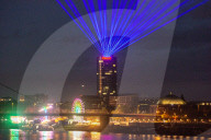 Klaus Gendrung Laser Show Of " Comet Of Europe" In Duesseldorf