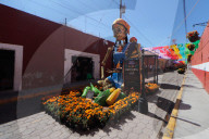 Monumental Cardboard Catrinas Exhibition For Dia De Muertos Celebrations