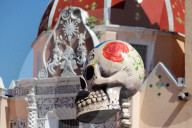 Monumental Cardboard Catrinas Exhibition For Dia De Muertos Celebrations
