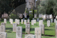 Graves Of World War Soldiers At The British War Cemetery In Damascus, Syria