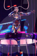 Katy Perry performing at Accor Arena in Paris