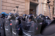 Protest Against The Presence Of Foreign Minister Antonio Tajani And Minister Bernini