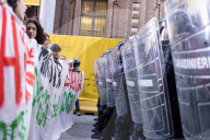 Protest Against The Presence Of Foreign Minister Antonio Tajani And Minister Bernini