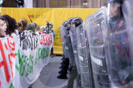 Protest Against The Presence Of Foreign Minister Antonio Tajani And Minister Bernini