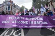 UKIP Protestors March Through Central London On 25 October 2025