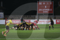 Biarritz And Mont-de-Marsan Engage In An Intense Battle At The Aguiléra Stadium