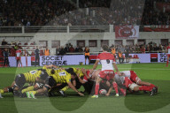 Biarritz And Mont-de-Marsan Engage In An Intense Battle At The Aguiléra Stadium