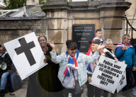 UKIP the United Kingdom Independence Party march from The London Oratory Kensington to 
Hyde Park Corner