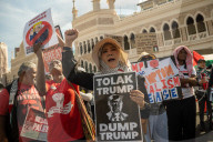 Protest Against US President Trump's ASEAN Summit Visit