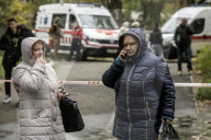  Residential Building Was Damaged In An Overnight Russian Drone Strike In Kyiv