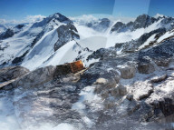 Self-sufficient mountain shelter designed using 3D rock scans