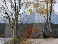 Hikers Explore Shoreline And Forests On The Eibsee Circular Trail
