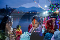 Hindu Devotees Mark Chhath Puja In Kathmandu, Nepal.