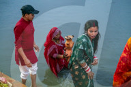 Hindu Festival Chhath Puja Celebrated In Kathmandu