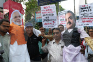 Protest Against Adani & PM Modi For LIC News In Kolkata, India