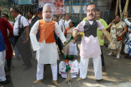 Protest Against Adani & PM Modi For LIC News In Kolkata, India