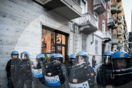 Students Protesting Against The Arrest Of A Minor Classmate In Turin