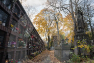 Powazki Cemetery In Warsaw Seen A Week Before All Saints' Day
