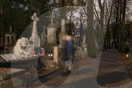 Powazki Cemetery In Warsaw Seen A Week Before All Saints' Day