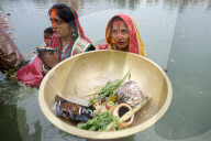 Chhath Concludes In Nepal With Offering To The Rising Sun