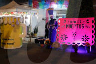 Cardboard Skulls Decorate Tlahuac Streets