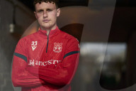 Wrexham FC forward Nathan Broadhead at the club’s historic Racecourse Ground