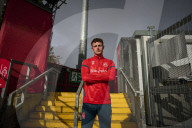 Wrexham FC forward Nathan Broadhead at the club’s historic Racecourse Ground