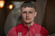 Wrexham FC forward Nathan Broadhead at the club’s historic Racecourse Ground