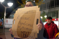 Protest Against Chancellor Merz " StadtBild" In Duisburg
