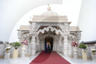 King Charles and Queen Camilla at Neasden Temple in London