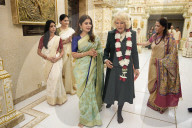 King Charles and Queen Camilla at Neasden Temple in London