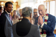 King Charles and Queen Camilla at Neasden Temple in London