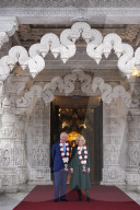 King Charles and Queen Camilla at Neasden Temple in London