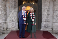 King Charles and Queen Camilla at Neasden Temple in London