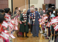 King Charles and Queen Camilla at Neasden Temple in London