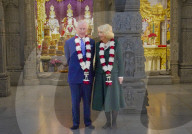 King Charles and Queen Camilla at Neasden Temple in London