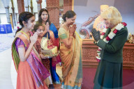 King Charles and Queen Camilla at Neasden Temple in London