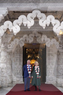 King Charles and Queen Camilla at Neasden Temple in London